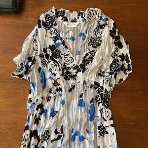 “Crinkly” look stretch blouse - somewhat sheer  - no iron